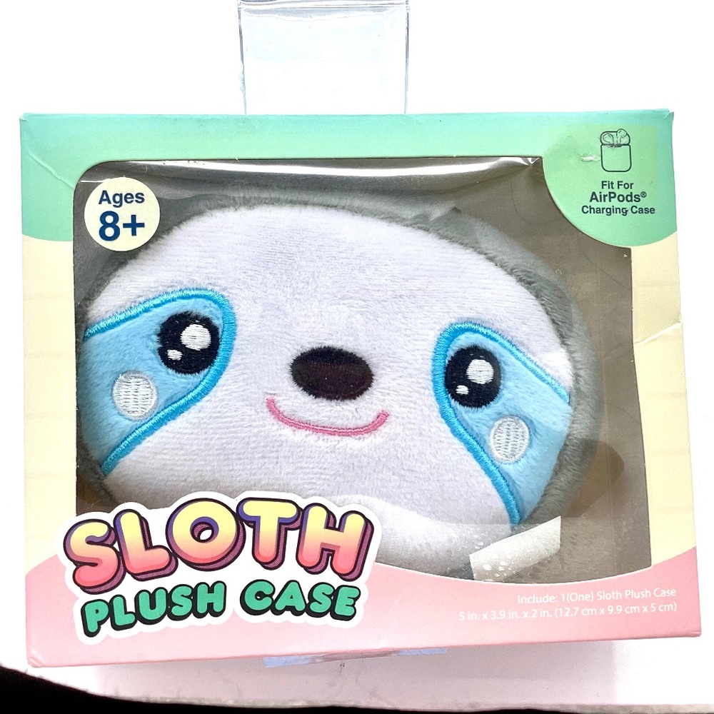 2/$18 Sloth Plush Case for AirPods Charging Case NWT